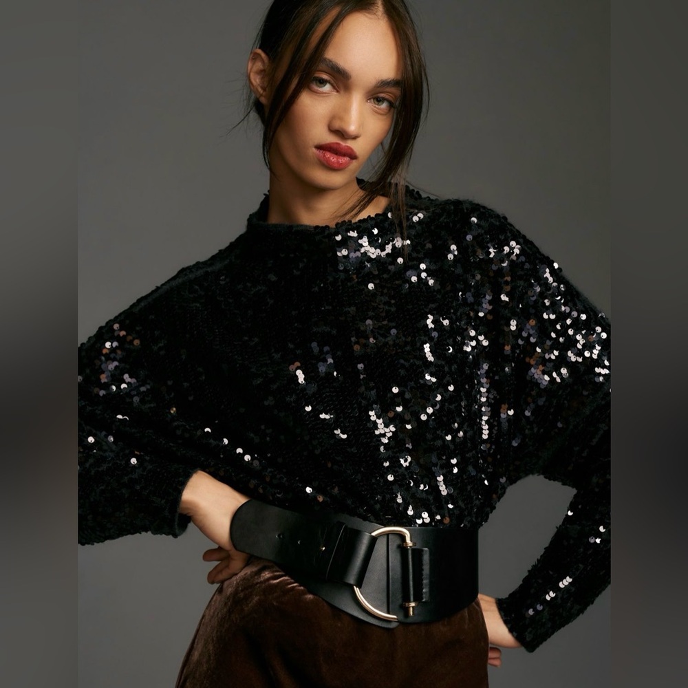 NWT The Alani Cashmere Mock-Neck Sweater